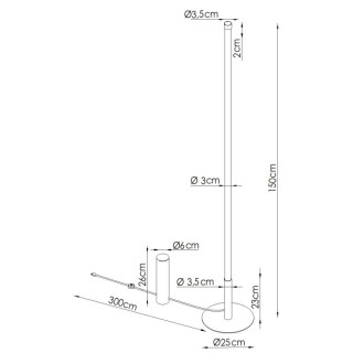 Lampadaire TRANG pêche 4000K - Thoro