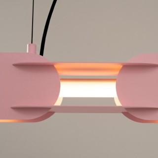 Suspension CHAIN 158 rose LED - Thoro