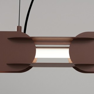 Suspension CHAIN 158 brun LED - Thoro