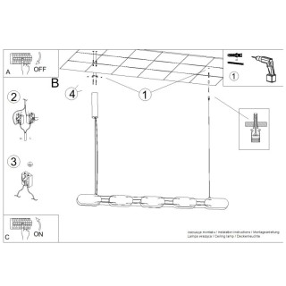 Suspension CHAIN 158 mocca LED - Thoro