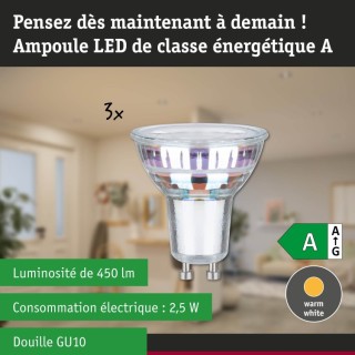 Eco-Line Réflecteur LED GU10 Kit 3 Paulmann