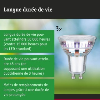 Eco-Line Réflecteur LED GU10 Kit 3 Paulmann