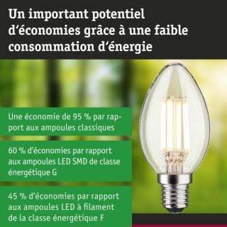 Eco-Line Bougie LED E14 840lm Paulmann