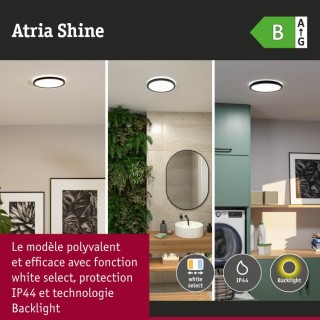 Panneau LED Atria Shine rond, luminaire Paulmann