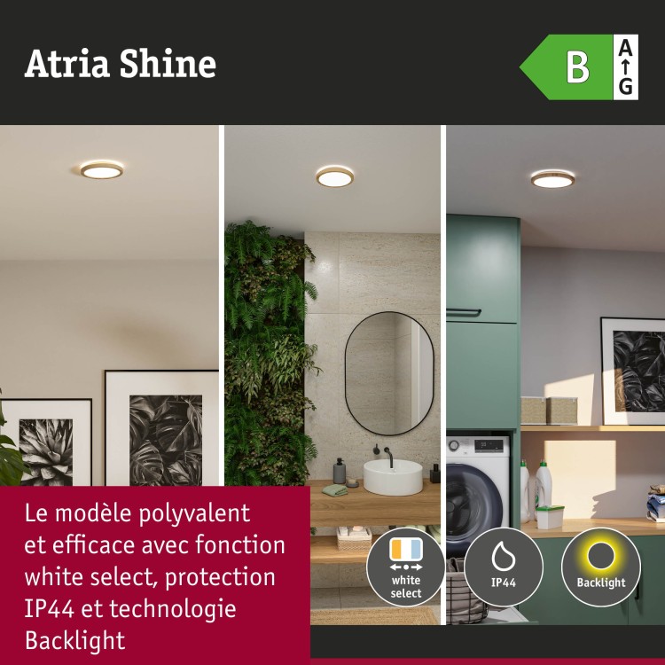 Panneau LED Atria Shine rond IP44 Paulmann