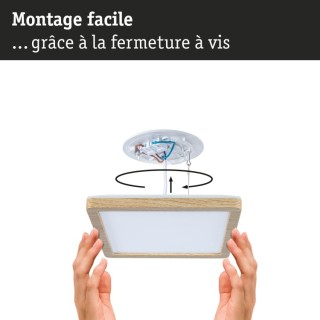 Panneau LED Atria Shine carré bois Paulmann