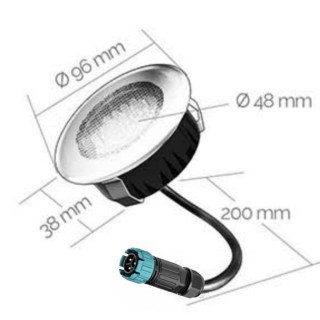 Balise Spot LED blanc chaud à encastrer 9.6cm 65456 Easy Connect