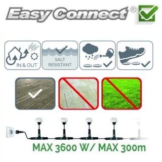 Balise Spot LED blanc chaud à encastrer 9.6cm 65456 Easy Connect