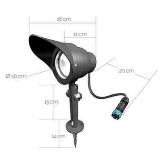 Projecteur spot led exterieur sur piquet 65110 Easy Connect