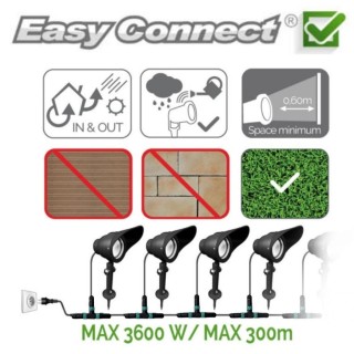 Projecteur spot led exterieur sur piquet 65110 Easy Connect