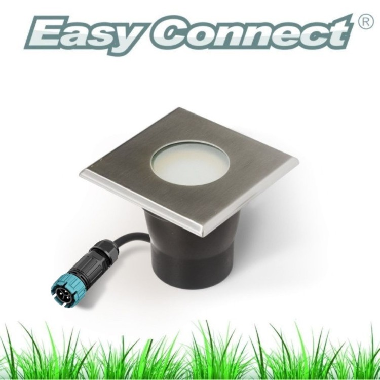 Spot led encastrable carré terrasse plancher bois 65486 Easy Connect
