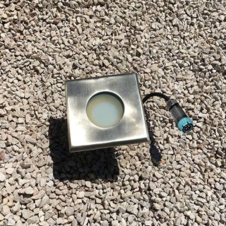 Spot led encastrable carré terrasse plancher bois 65486 Easy Connect