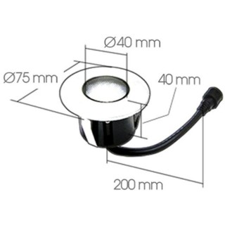 Balise spot LED bleue à encastrer 7.5cm 65431 Easy Connect