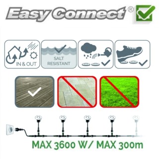 Balise spot LED bleue à encastrer 7.5cm 65431 Easy Connect