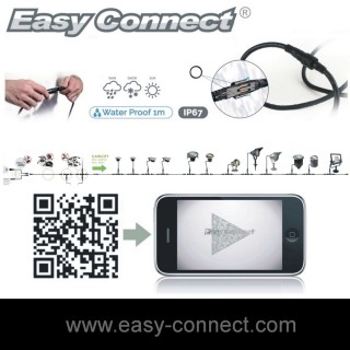 Balise spot LED bleue à encastrer 7.5cm 65431 Easy Connect