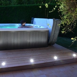 Balise Spot LED bleu à encastrer 9.6cm 65451 Easy Connect