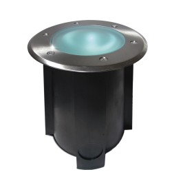 Gros spot rond blanc chaud LED 8W pour béton ou terre 65596 Easy Connect