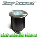 Gros spot rond blanc chaud LED 8W pour béton ou terre 65596 Easy Connect