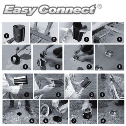 Gros spot rond blanc chaud LED 8W pour béton ou terre 65596 Easy Connect