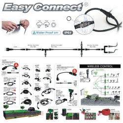 Gros spot rond blanc chaud LED 8W pour béton ou terre 65596 Easy Connect