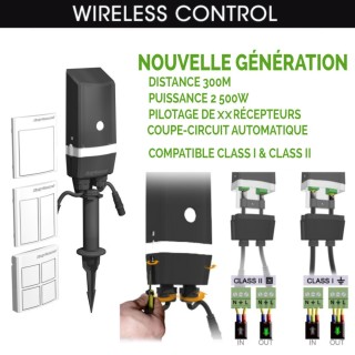 Domotique commande éclairage extérieur sans fil Easy Connect 67103