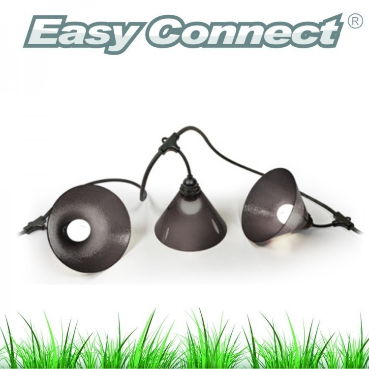 Kit Guirlande "AMBIANCE" 6 m - 8 x E27/LED 1W - Cône Cristal Fumé