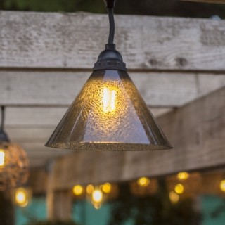 Kit Guirlande "AMBIANCE" 6 m - 8 x E27/LED 1W - Cône Cristal Fumé