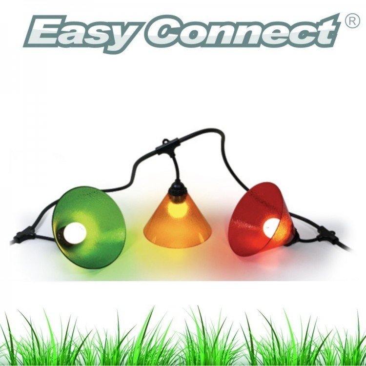 Kit Guirlande "AMBIANCE" 6 m - 8 x E27/LED 1W - Cône Trendy couleur Kit Guirlande "AMBIANCE" 6 m - 8 x E27/LED 1W - Cône Trendy couleur