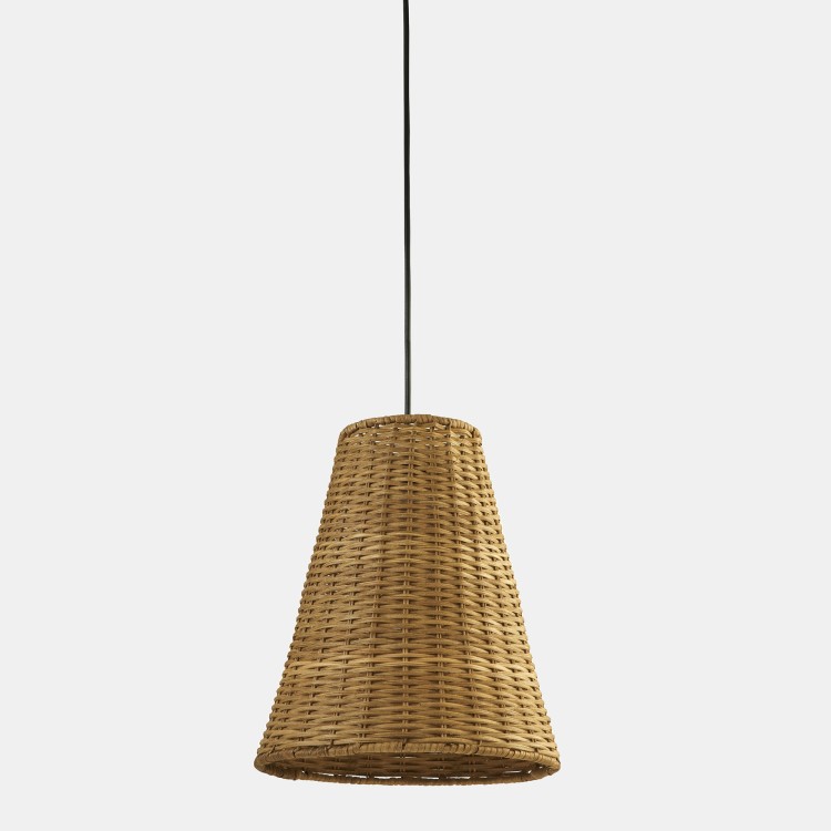 SUSPENSION CARIBE Ø260 E27 40W NOIR ROTIN NATUREL SUSPENSION CARIBE Ø260 E27 40W NOIR ROTIN NATUREL