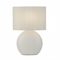 Lampe a poser, 1 lumiere, céramique satin , crème,EU700805