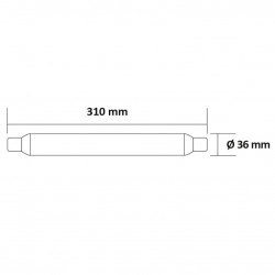 Tube lino Fluo S19 13W 640 lumens opale blanc 2700k blanc chaud pour règlette linolite salle de bain