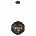 Suspension, 1 lumiere, corde, noir mat,11203-1BK