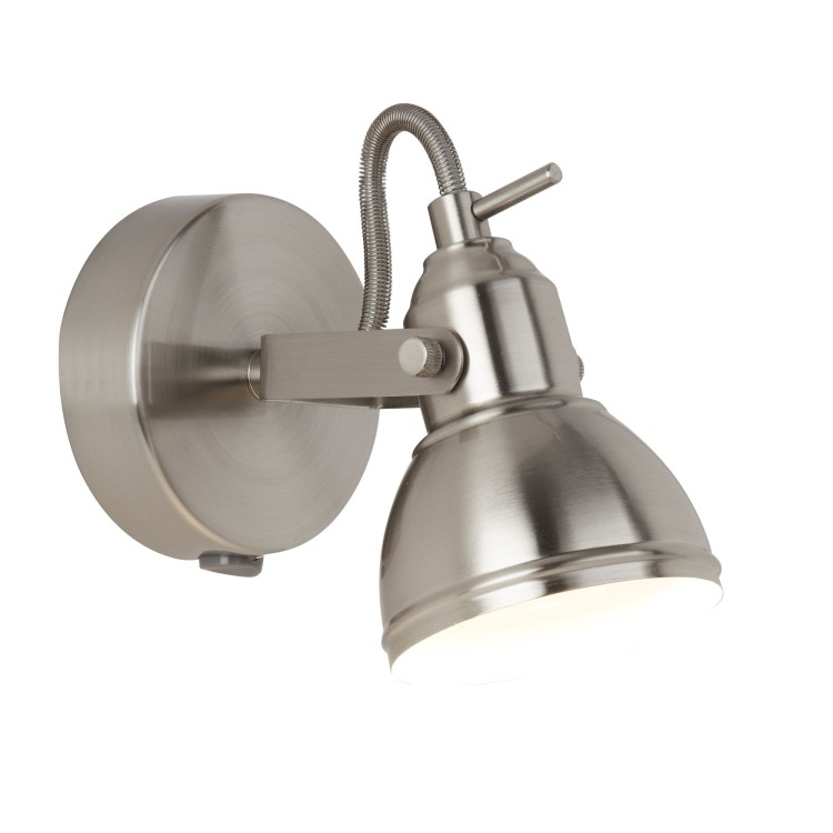 Suspension, 1 lumiere, metal alu, satin silver,1541SS