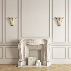 Applique, 1 lumiere, laiton, verre, bronze rustique,30002