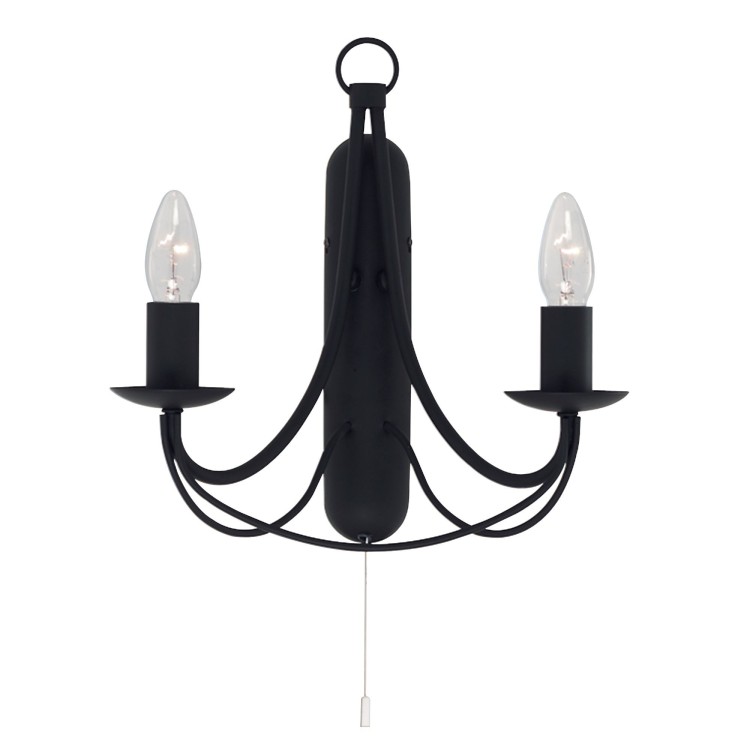 Suspension, 2 lumieres, metal alu, noir,6342-2BK Suspension, 2 lumieres, metal alu, noir,6342-2BK