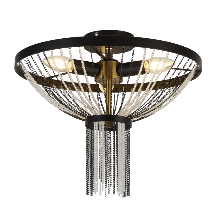 Plafonnier, 3 lumieres, metal alu, noir,86353-3BK Plafonnier, 3 lumieres, metal alu, noir,86353-3BK