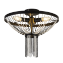 Plafonnier, 3 lumieres, metal alu, noir,86353-3BK