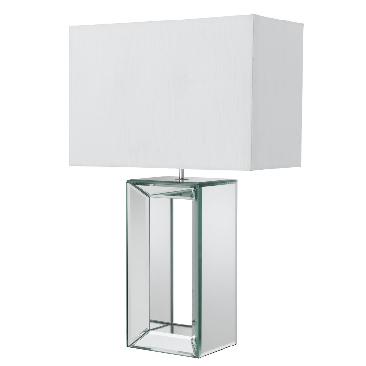 Lampe a poser, 1 lumiere, verre, blanc,EU1610