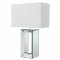 Lampe a poser, 1 lumiere, verre, blanc,EU1610