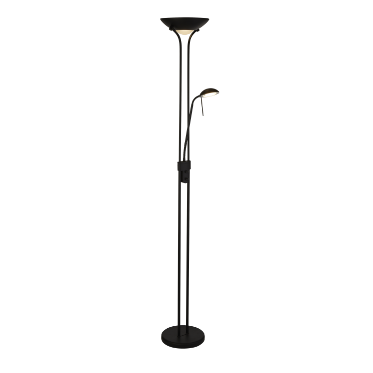 Lampe a poser, 2 lumieres, metal alu, noir mat,EU5430BK