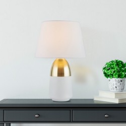 Lampe a poser, 1 lumiere, acier doux , laiton brossé,EU700340