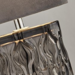 Lampe a poser, 1 lumiere, verre , fumé,EU700748