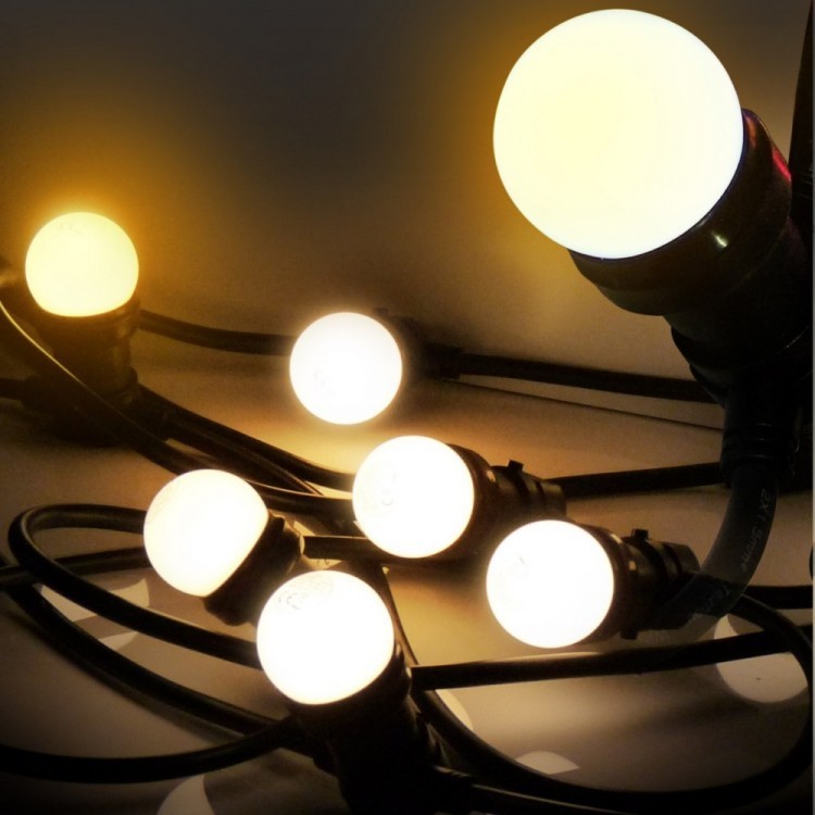 Guirlande FESTIVE "Classic" 5 m - 8 Ampoules E27/LED 1W - 230V - Ball WARM