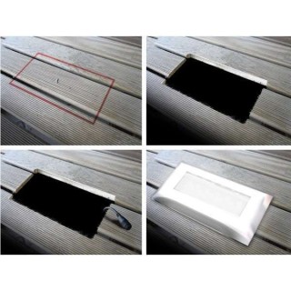 Balise spot LED rectangulaire blanc chaud encastrée 65446 Easy Connect