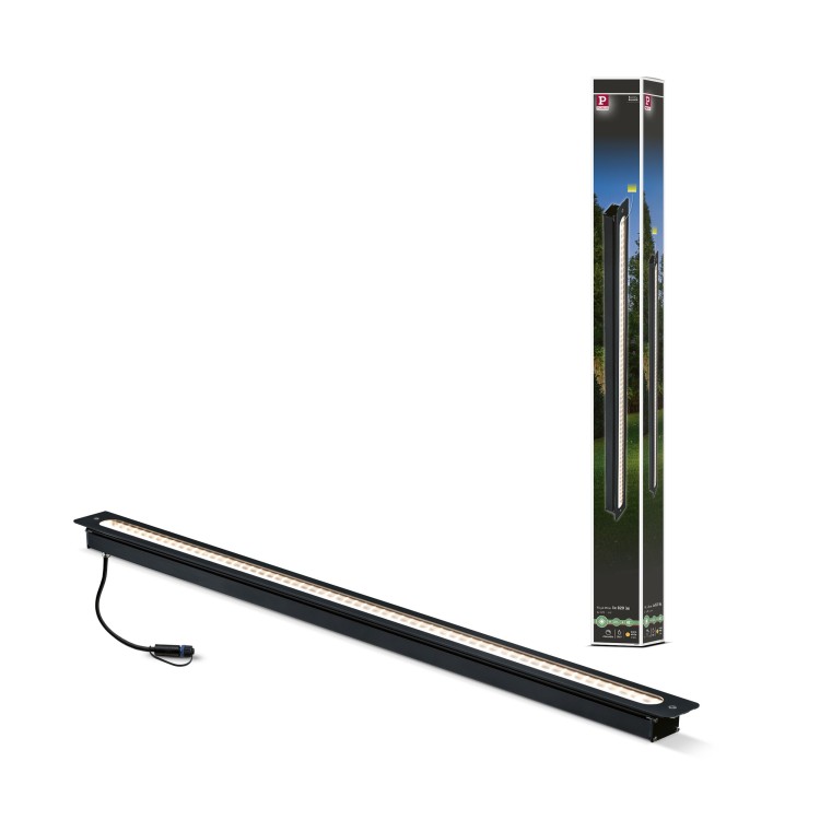 extérieur Plug & Shine Encastré Sol LED IP67 875lm 3000K 24V asym Anthracite, Référence Paulmann 93921