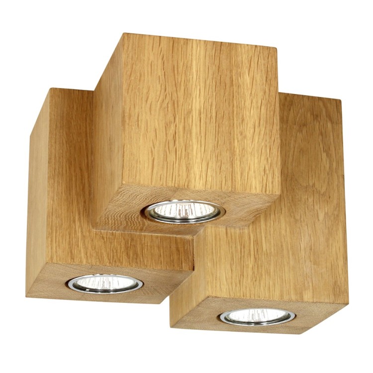 BRITOP,Plafonnier en Chêne Huilé, Design Triple Cube, pour 3 Ampoule, WOODDREAM,2576374 BRITOP,Plafonnier en Chêne Huilé, Design Triple Cube, pour 3 Ampoule, WOODDREAM,2576374