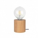BRITOP,Lampe à poser en Chêne Huilé, Design Cylindric, pour 1 Ampoule, TRONGO,7071174
