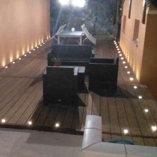 6 Mini Balises spots LED bleues 4.5cm à encastrer 65401 Easy Connect