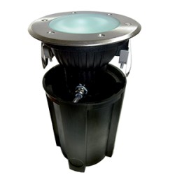 Gros spot encastré LED 8W blanc chaud pour terre et béton