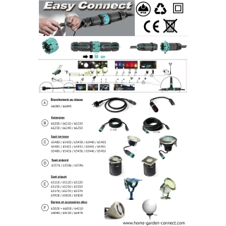 Balise LED blanc chaud encastrable EASY CONNECT